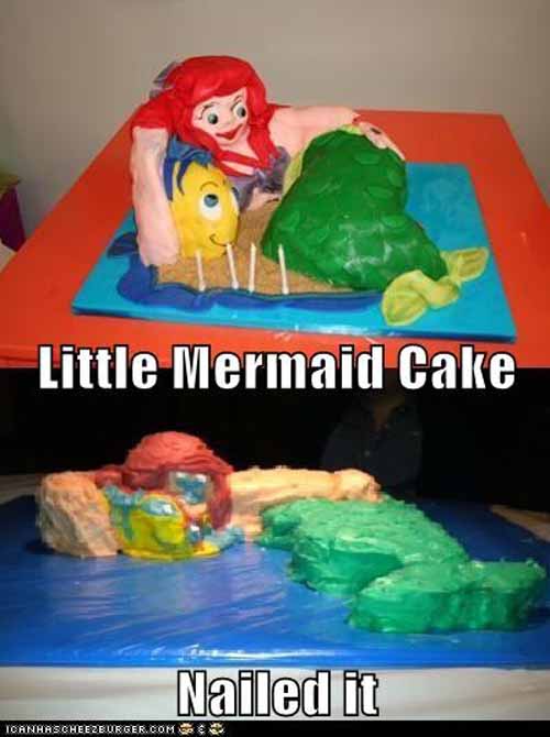Do It Yourself (DIY) Failure: Little Mermaid Cake
